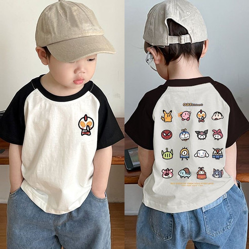 2024夏季新款童装纯棉男童短袖奥特曼t恤男孩卡通短袖洋气男宝宝