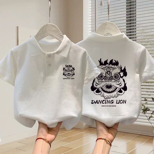 帅气男童polo衫短袖t恤夏季简约百搭中大童宝宝儿童休闲时尚上衣