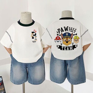 男女童卡通短袖t恤夏季薄款2026新款儿童半袖上衣纯棉半袖体恤潮