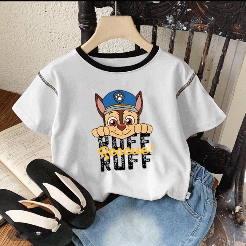 男童纯棉圆领T恤夏季短袖男孩小童半袖卡通上衣学生儿童百搭宝宝