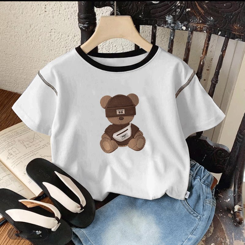 新款纯棉T恤男女童短袖儿童2026夏季卡通宝宝半袖中小童上衣打底t