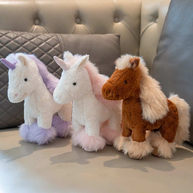 可爱小马玩偶毛绒玩具独角兽公仔