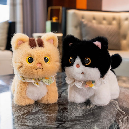 可爱大橘猫玩偶三花猫黑猫公仔