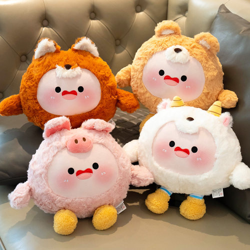 可爱团子小猪玩偶狐狸公仔棕小熊