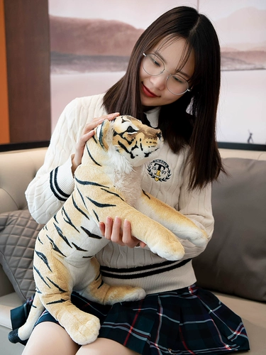 Реалистичная плюшевая кукла, милая игрушка, маленький талисман, тигр, лев, талисман года, подарок на день рождения