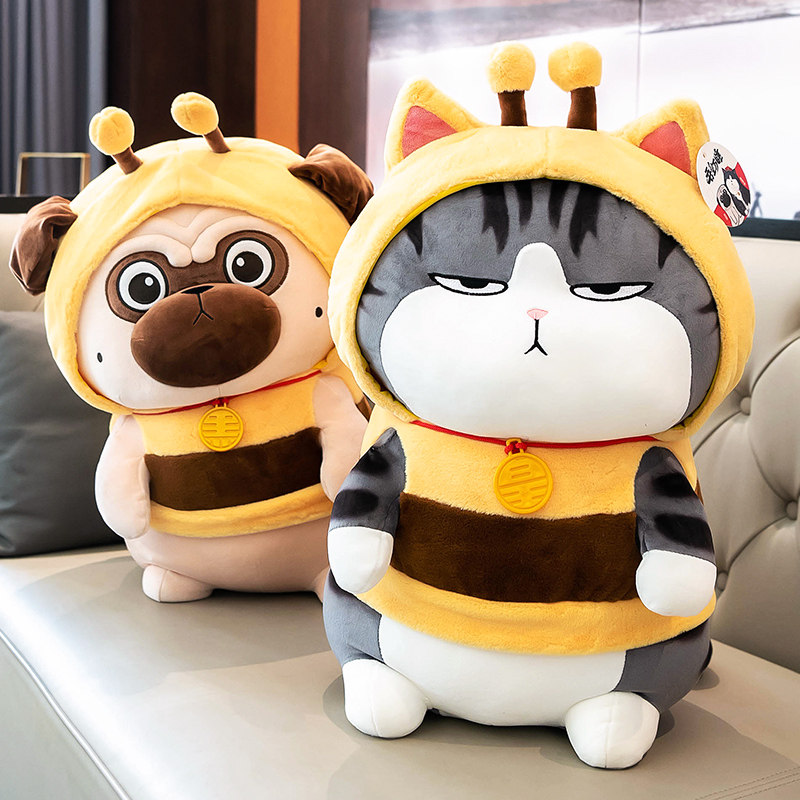 正版吾皇万睡公仔毛绒玩具变身款狗狗巴扎黑玩偶吾皇万岁猫咪娃娃