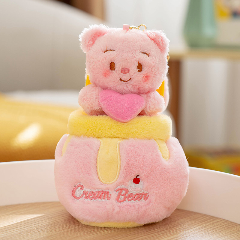 可爱藏在蜜罐里的爱心小熊钥匙扣挂件公仔背包书包玩偶包包挂饰链,玩具/童车/益智/积木/模型,毛绒/玩偶/公仔/布艺类玩具,淘宝优惠券,粉丝福利购,淘宝优惠卷