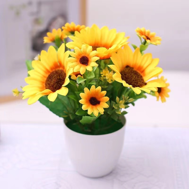仿真假花向日葵绢花葵花装饰摆件