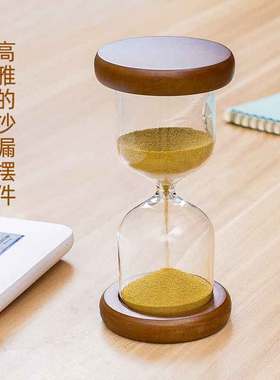 兰亭阁玻璃摆件金珠沙漏高雅礼品