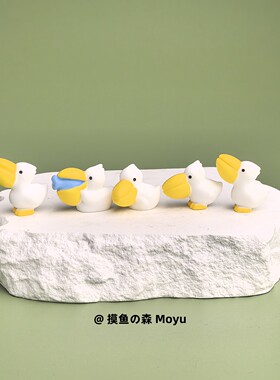 大嘴鸟鹈鹕工位桌面小摆件
