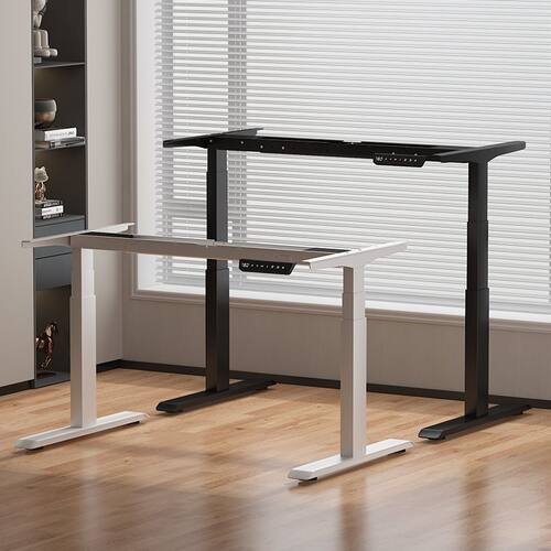 智能电动升降桌腿双电机双横梁办公桌电脑桌支架学习书桌升降桌架