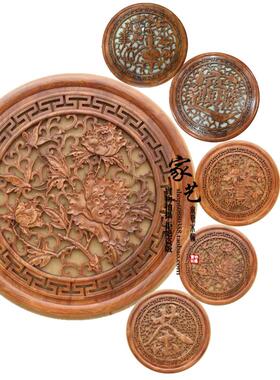 东阳木雕挂件香樟木雕刻工艺品