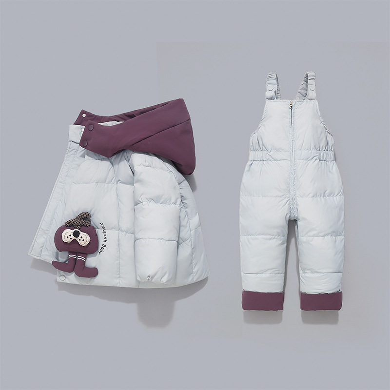 男女宝宝羽绒服套装冬季新款加厚