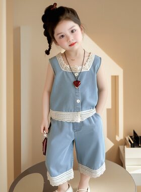 女宝宝牛仔套装夏季2026新款衣服