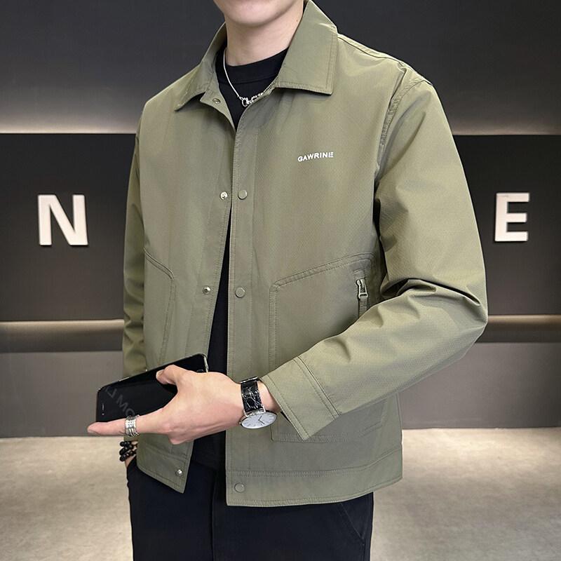 秋冬新款男士上衣夹克外套简单基础款秋季高级感潮流中休闲0919c