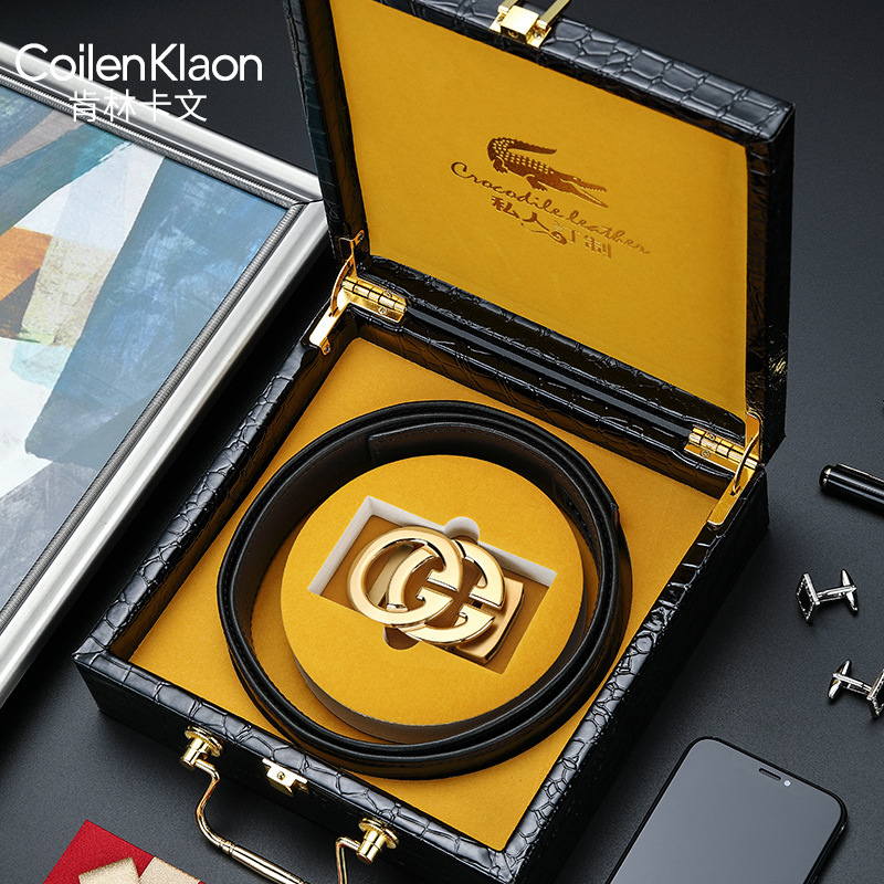 CoilenKlaon真皮男士自动扣腰带