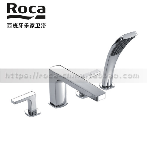 ROCA乐家艾格四孔双把手浴缸龙头