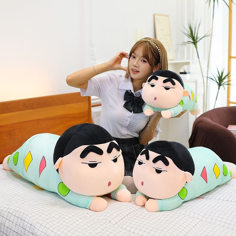 睡衣蜡笔小新抱枕儿童孩子毛绒玩具公仔趴睡款睡觉生日礼物送女孩