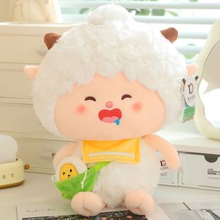大号懒洋洋玩偶喜羊羊公仔美羊羊毛绒玩具小羊布娃娃抱枕生日礼物