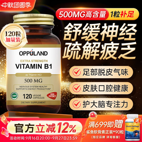 美国进口维生素b1片高含量500mg
