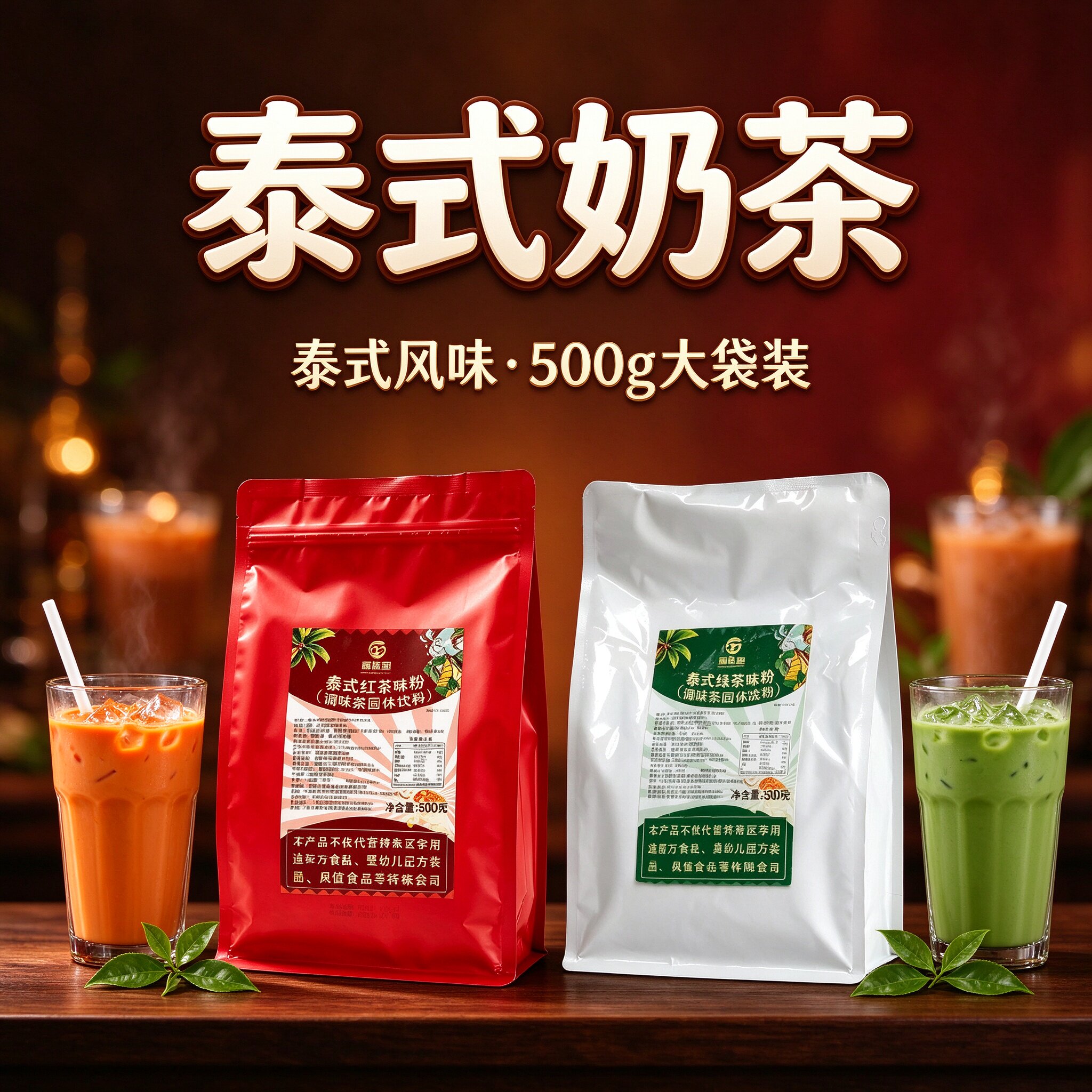 蜜格里泰式奶茶叶绿茶红茶叶500g泰奶泰红泰式咸法酪奶茶饮品