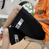 高级高街ins5分短裤男夏季薄款外穿印花灰色运动卫裤S903P45，男装休闲裤，电商D321A