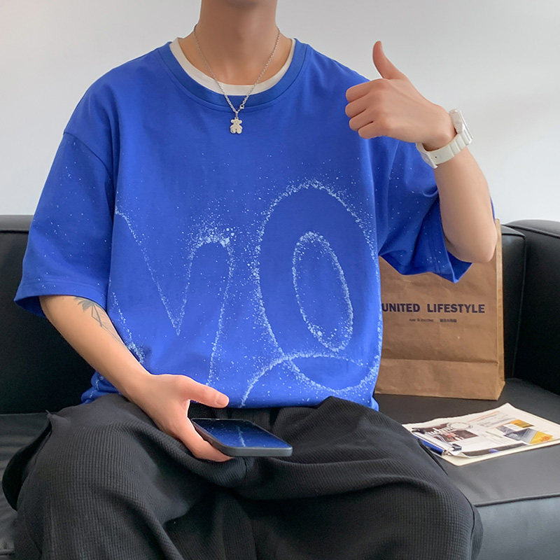 2022高品质潮牌短袖T恤中性男女港风D321T003P35,男装T恤,电商D321A