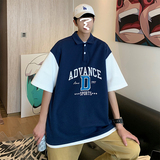 D321PL609P45假两件polo衫男夏季薄款翻领短袖T恤，男装Polo衫，电商D321A