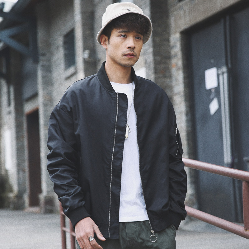 秋季复古男休闲棒球服ma-1飞行员夹克外套潮学生D321MF99,男装夹克,电商D321A