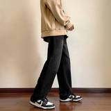 D321K803P55秋季美式高街小众复古水洗黑色百搭阔腿裤，男装牛仔裤，电商D321A