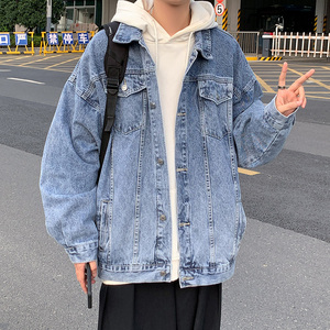 2023秋季港风中性男女 夹克牛仔衣 H001图片