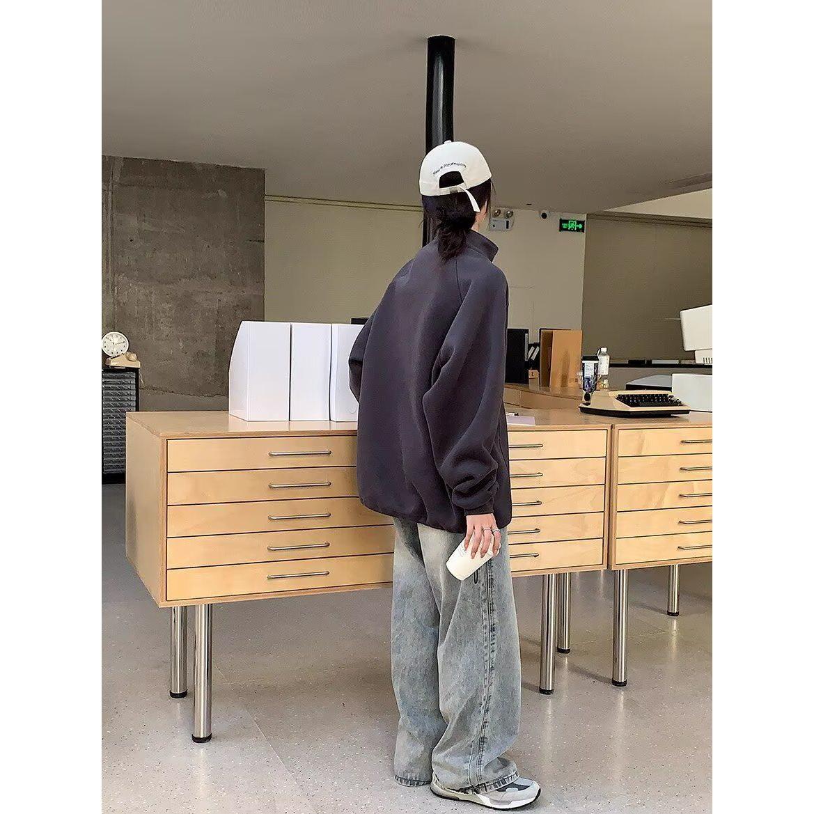 半拉链卫衣秋冬上衣长袖男生立领外套Y84-P40,男装卫衣,电商D321A