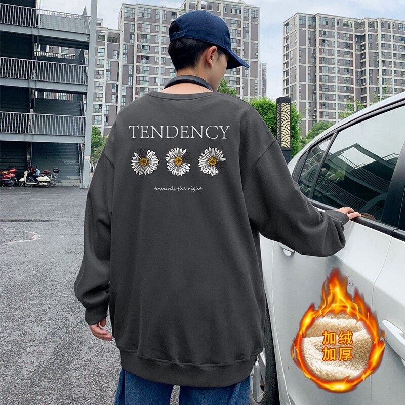 秋冬纯棉加绒卫衣男2020年潮牌新款长袖圆领户外休闲运W002,男装卫衣,电商D321A