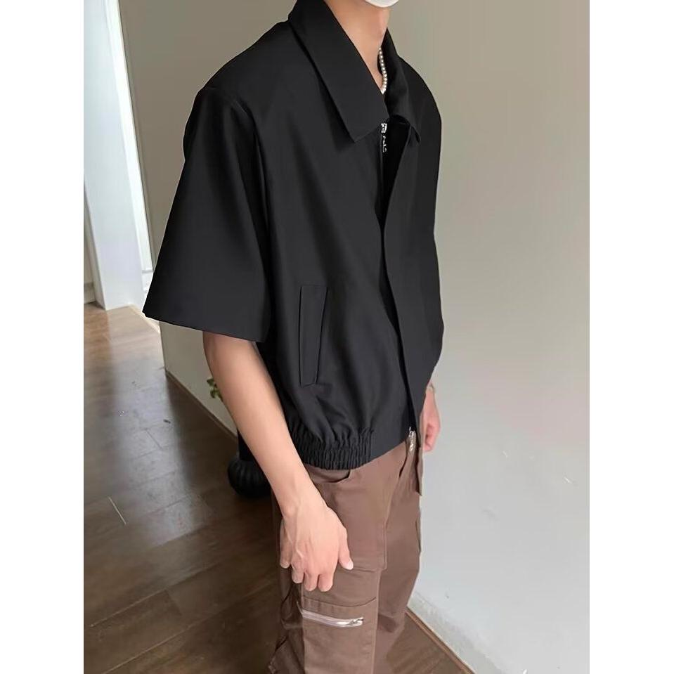 夏季city休闲短袖衬衫翻领宽松男女半袖衬衣JF3009-P48,男装衬衫,电商D321