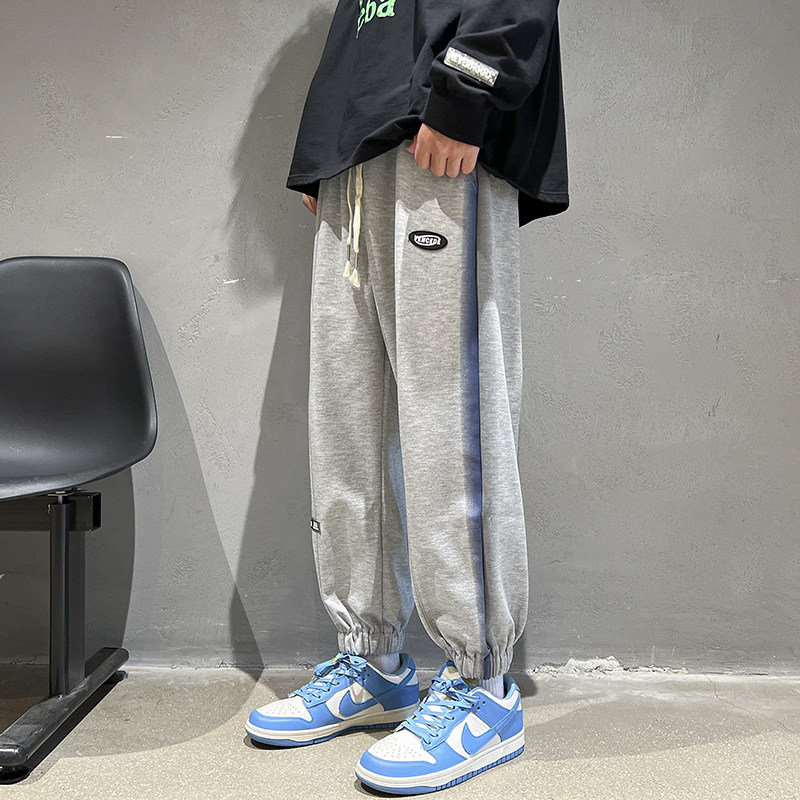 休闲简约男长裤子韩版港风青少年束脚卫裤高街潮牌H101,男装休闲裤,电商D321A
