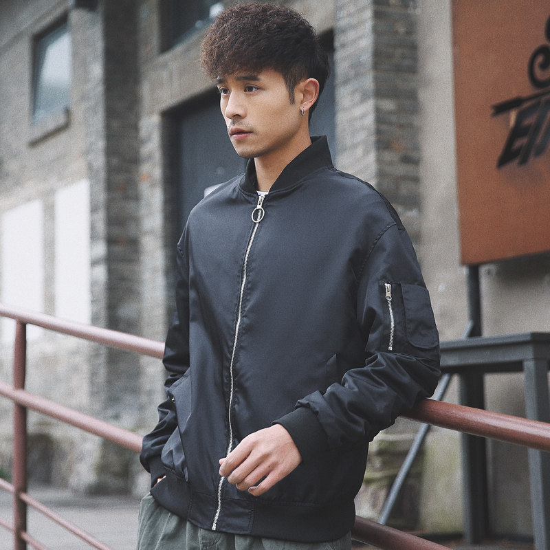 秋季复古男休闲棒球服ma-1飞行员夹克外套潮学生D321MF99,男装夹克,电商D321A