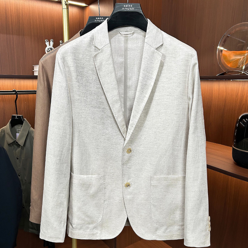 【老钱调性立体裁剪】春季新款男士复古高品质休闲西服薄款2026