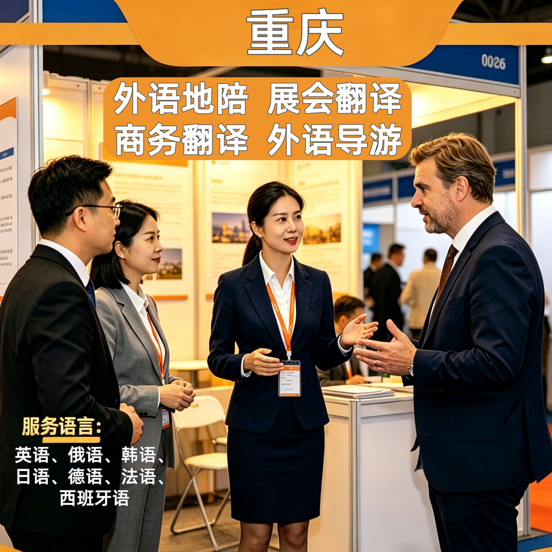 重庆英文导游地陪地接展会翻译英商务服务