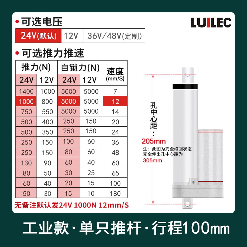 定制电动推杆电机电动推杆伸缩杆升降器12V直流24V交流工业液压电