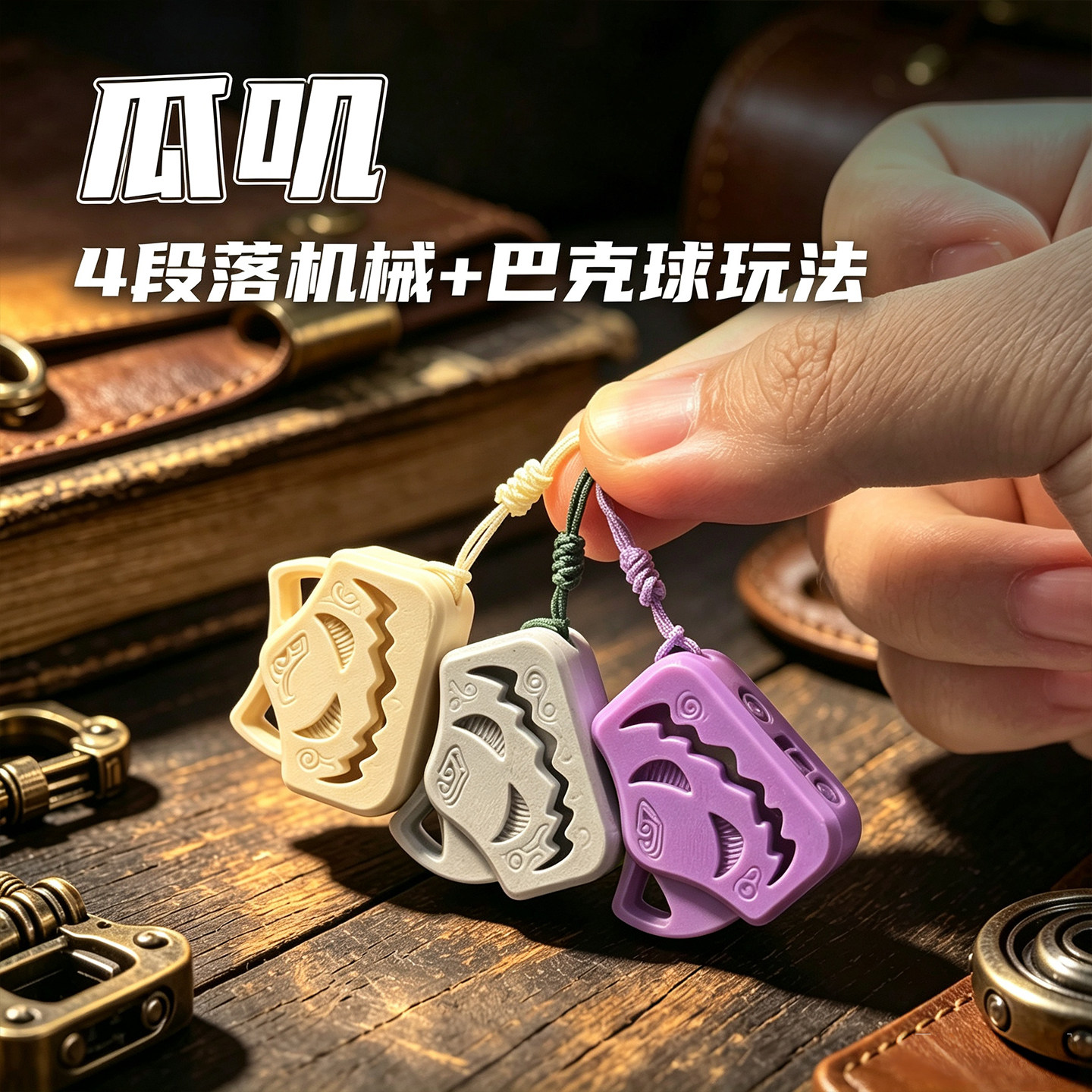 EDC解压玩具KEYI瓜叽4段落机械叮叮巴克球高级黑科技指尖手把件