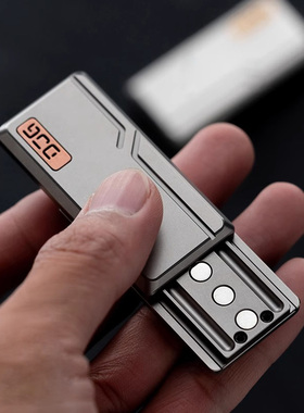 大舅哥DJG灵动EDC音叉超薄2层磁力推牌钛合金啪啪币解压神器玩具