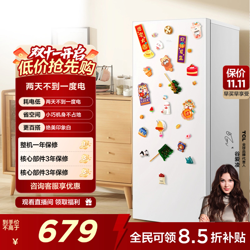 TCL118升单门双温小冰箱