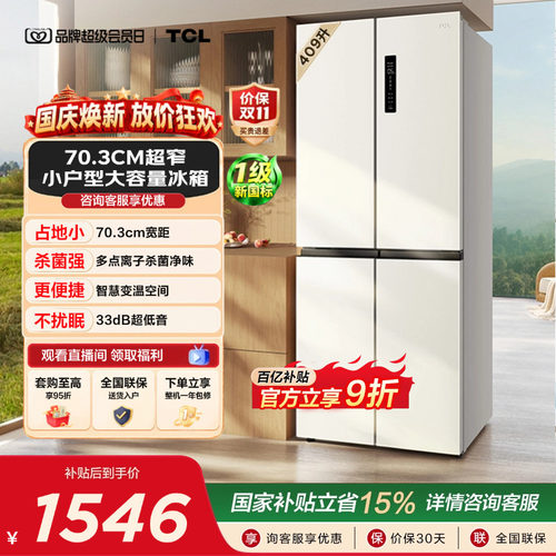 TCL409升离子杀菌净味养鲜风冷