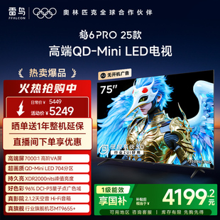 75英寸QD 25款 MiniLED超高刷电视机以旧换新补贴 PRO TCL雷鸟鹤6