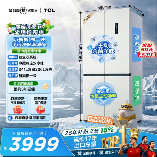 TCL方墩墩601L双系统双净味新1级