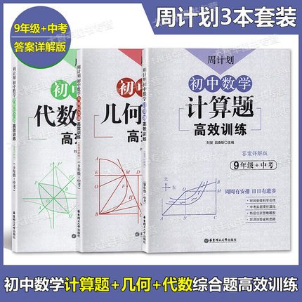 周计划 初中数学几何综合题+代数综合题+计算题高效训练中考强化
