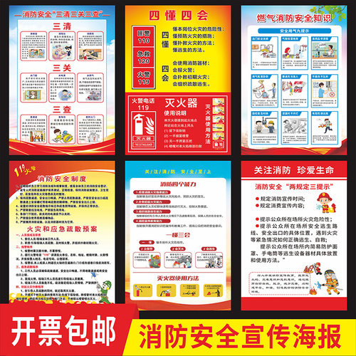 消防安全宣传海报海报四个能力