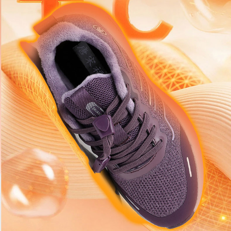 冬季老北京布鞋女款加绒保暖二棉鞋中老年人软底防滑妈妈运动鞋子