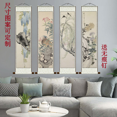 富贵长寿国画名家字画宣纸卷轴挂画书房装饰画仿古画齐白石装饰画