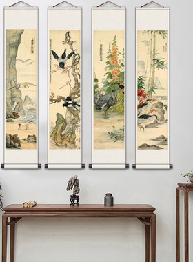 刘奎龄条幅花鸟挂画家具